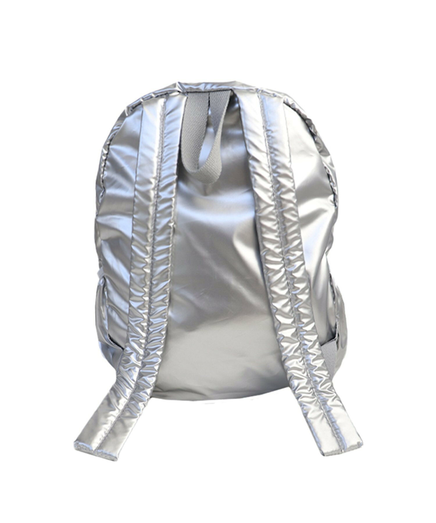 Nylon metal backpack / トレンド カラー シルバー ブラック バックパック